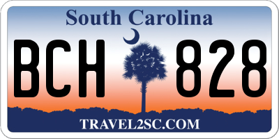 SC license plate BCH828
