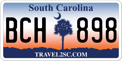 SC license plate BCH898