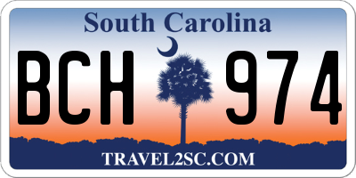 SC license plate BCH974
