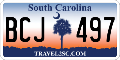 SC license plate BCJ497