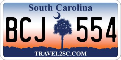SC license plate BCJ554