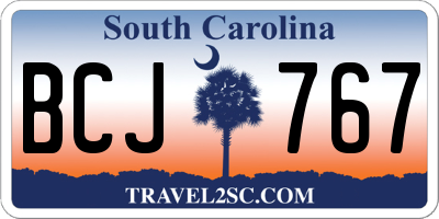 SC license plate BCJ767