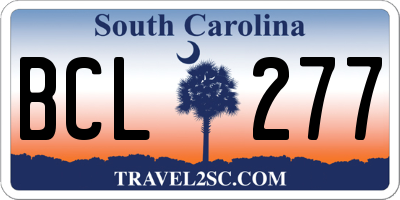 SC license plate BCL277