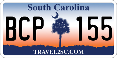SC license plate BCP155