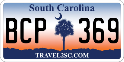 SC license plate BCP369