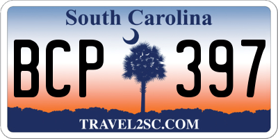 SC license plate BCP397