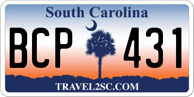 SC license plate BCP431
