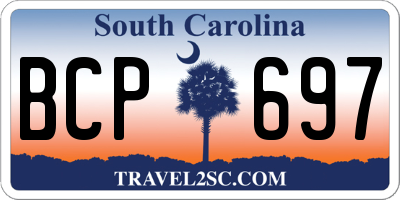 SC license plate BCP697