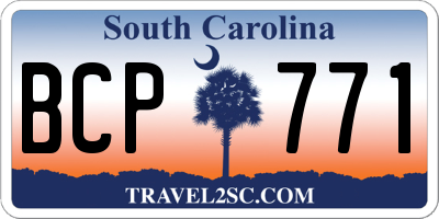 SC license plate BCP771