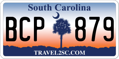 SC license plate BCP879