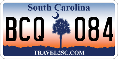 SC license plate BCQ084