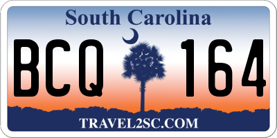 SC license plate BCQ164