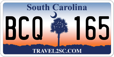 SC license plate BCQ165