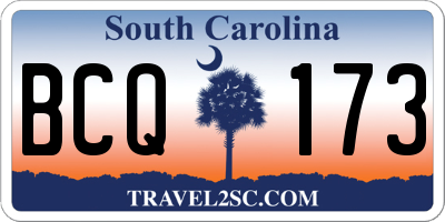 SC license plate BCQ173