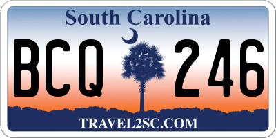 SC license plate BCQ246