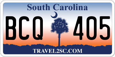 SC license plate BCQ405