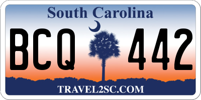 SC license plate BCQ442