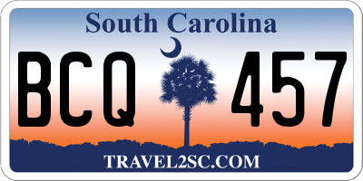 SC license plate BCQ457