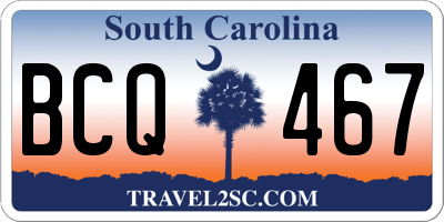 SC license plate BCQ467