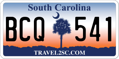 SC license plate BCQ541