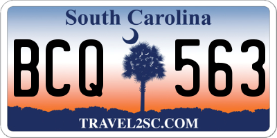 SC license plate BCQ563