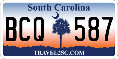 SC license plate BCQ587