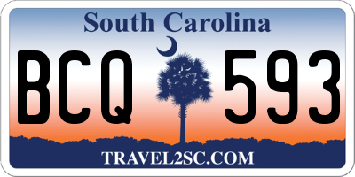 SC license plate BCQ593