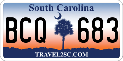 SC license plate BCQ683