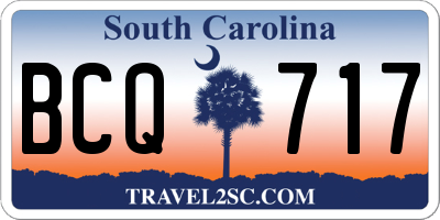 SC license plate BCQ717