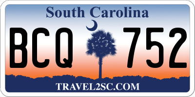SC license plate BCQ752