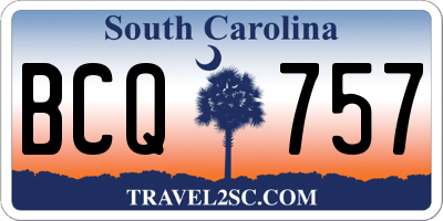 SC license plate BCQ757