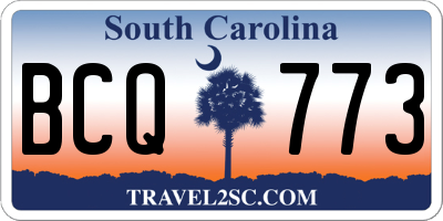 SC license plate BCQ773