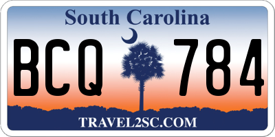 SC license plate BCQ784