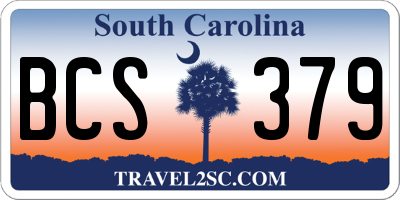 SC license plate BCS379