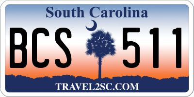 SC license plate BCS511