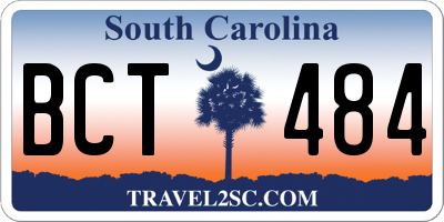 SC license plate BCT484