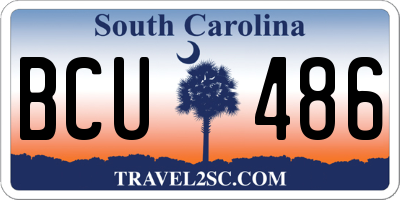 SC license plate BCU486