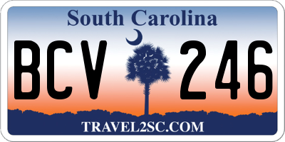 SC license plate BCV246