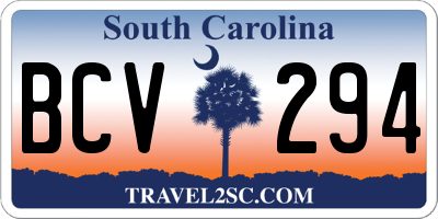 SC license plate BCV294