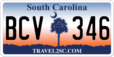 SC license plate BCV346