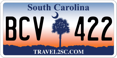 SC license plate BCV422