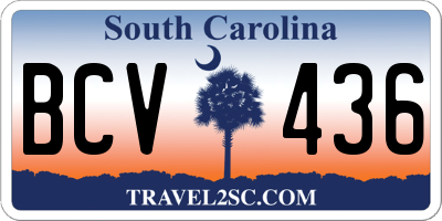 SC license plate BCV436