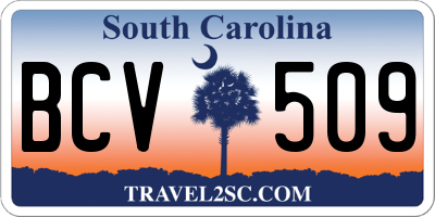 SC license plate BCV509