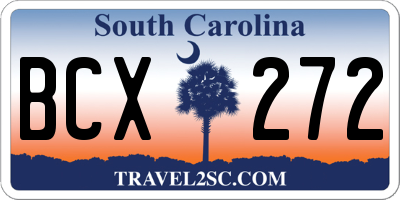 SC license plate BCX272