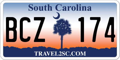 SC license plate BCZ174
