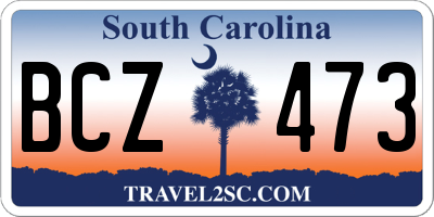 SC license plate BCZ473