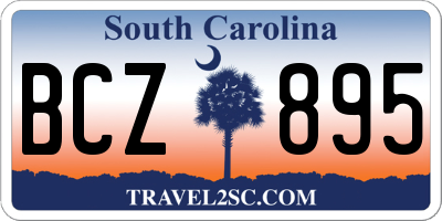 SC license plate BCZ895