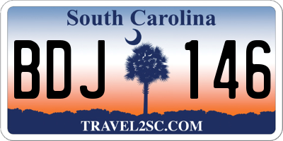 SC license plate BDJ146
