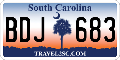 SC license plate BDJ683