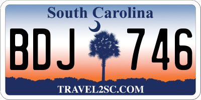 SC license plate BDJ746